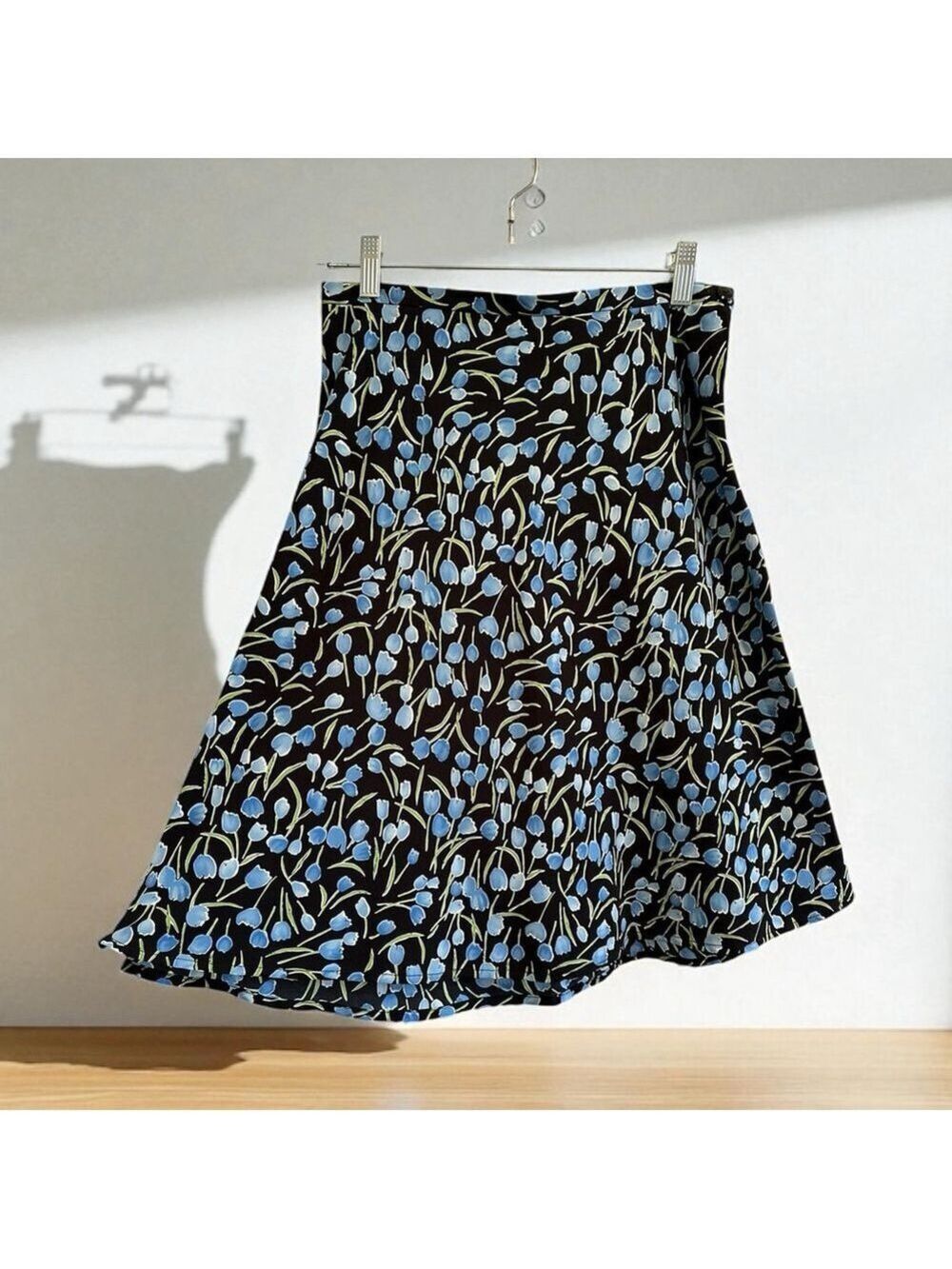 Dress Barn Skirt Side Zipper & Button Womens Size 6 Multicolor Summer Aline